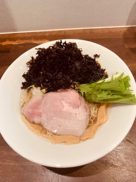 「貝汁らーめん 通常価格750円　岩のり150円」@麺処 リュウグウの写真