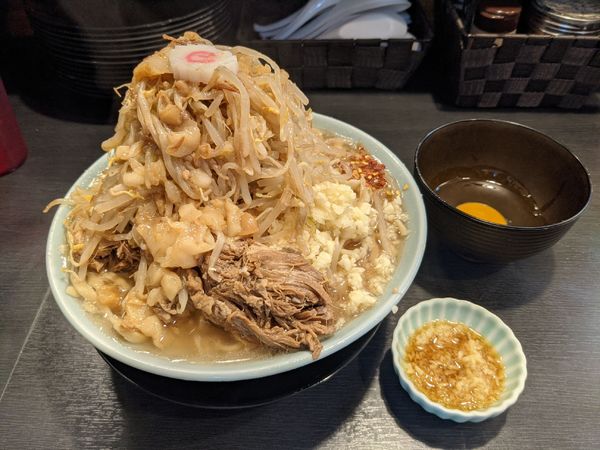 「らーめん（野菜まし、生玉子、生姜だれ）」@自家製麺 No11の写真