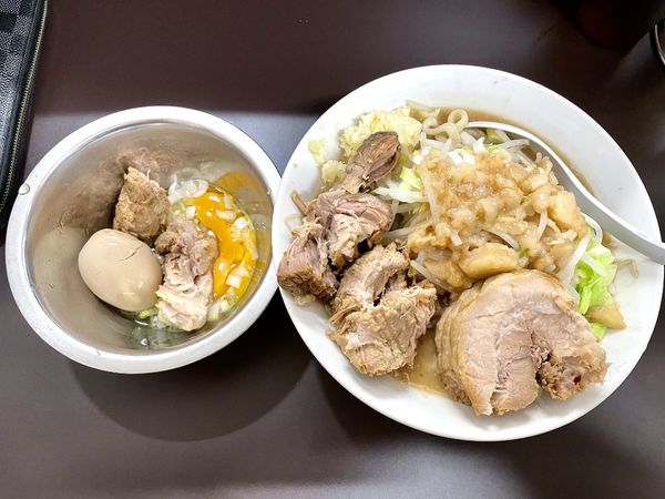 「ラーメン＋ほぐし豚＋スキヤキ」@ラーメン一心の写真