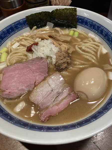 「味玉濃厚豚骨魚介ラーメン」@麺処 はら田の写真