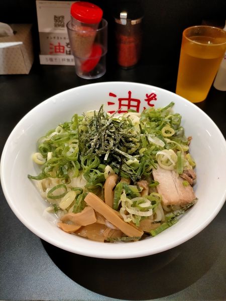 「油そばW盛り 青ネギ」@東京麺珍亭本舗 鶴巻町本店の写真