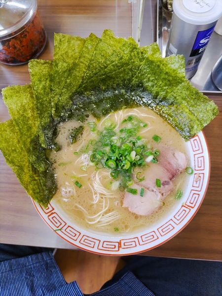 「らーめん+のり  ｷｸﾗｹﾞ抜き」@博多長浜らーめんもりやの写真