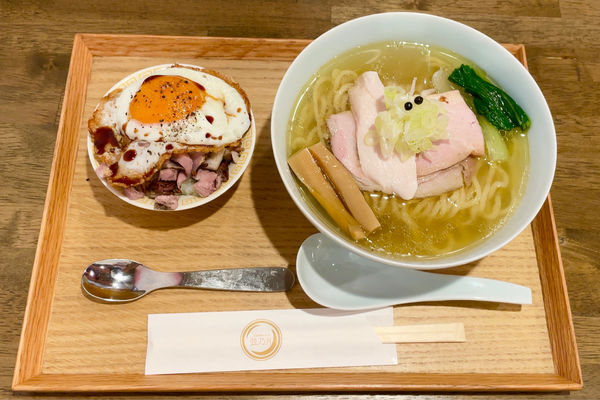 「塩そば & 肉飯ミクロ」@自家製麺と定食 弦乃月の写真