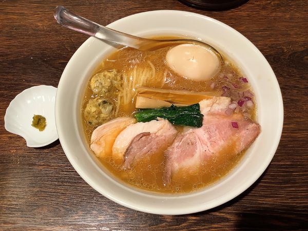 「特製貝出汁味噌そば+貝めし（小）」@貝出汁 中華そば 竹祥の写真