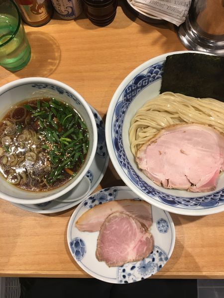 「鴨南蛮つけそば　肉2種盛り」@中華蕎麦 時雨 コレットマーレ桜木町店の写真
