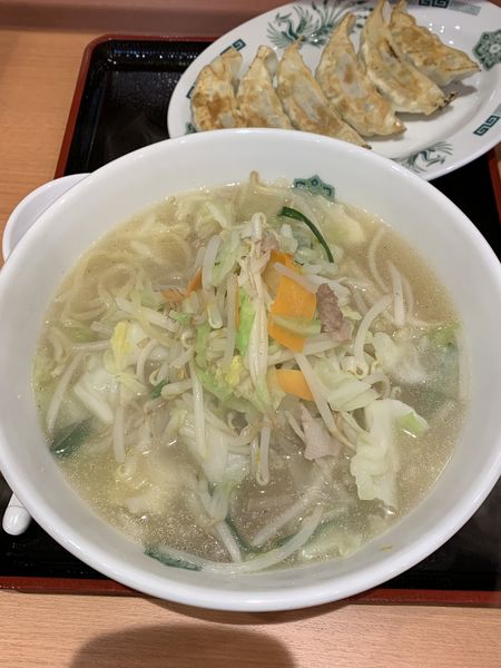 「タンメン+餃子 730円」@日高屋 北本二ツ家店の写真