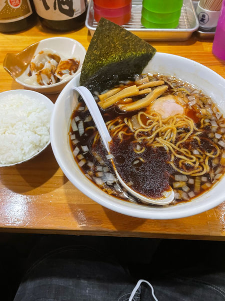 「竹岡式ラーメン(ランチセット)」@ラーメンラブルの写真