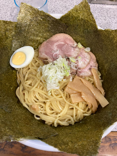 「油麺 カレー味W のり　ハーフチャーシュー」@らーめん めん家の写真