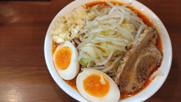 「辛味噌 野菜ニンニク普通」@麺屋 月輝の写真