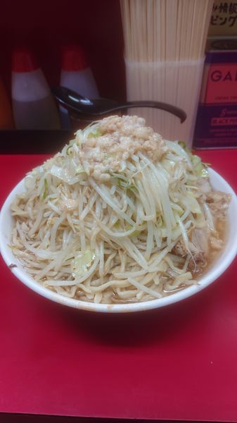 「大ラーメン   野菜   ニンニク   油」@ラーメン二郎 中山駅前店の写真