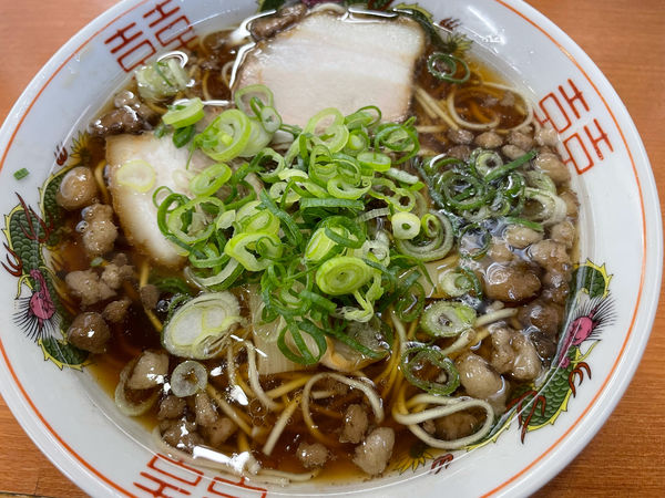 「尾道ラーメン(チャーハンセット)970円」@暁の写真