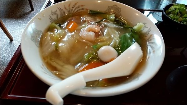 「五目麺（半炒飯 ランチセットで８５０円）」@中国厨房 日興の写真