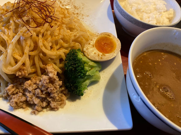 「味噌カレーつけ麺（サービス半ライス）」@七八の写真