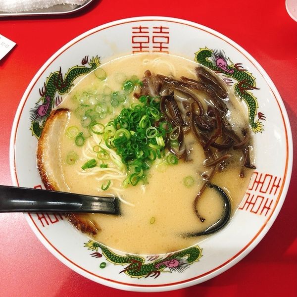「豚骨ラーメン」@釜炊き豚骨らーめん マルハ軒の写真