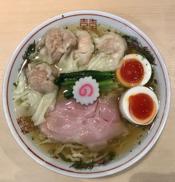 「全部入りワンタン麺（山椒）￥1,240＋中盛り￥0」@キング製麺の写真