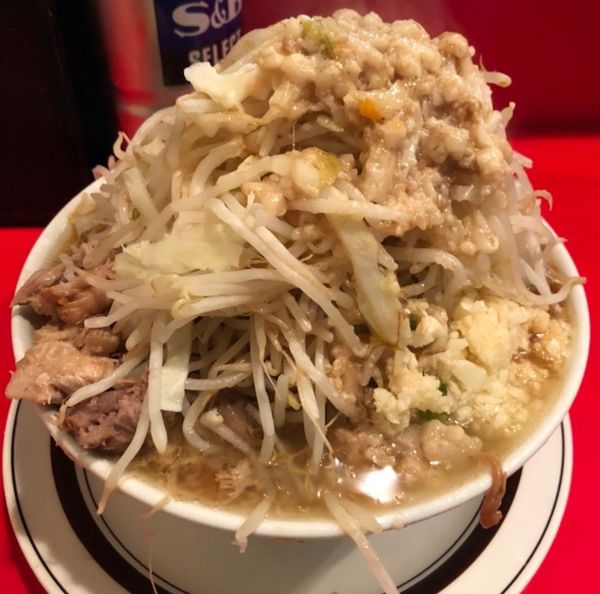 「ブタ入りラーメン 全マシ」@ラーメン二郎 府中店の写真