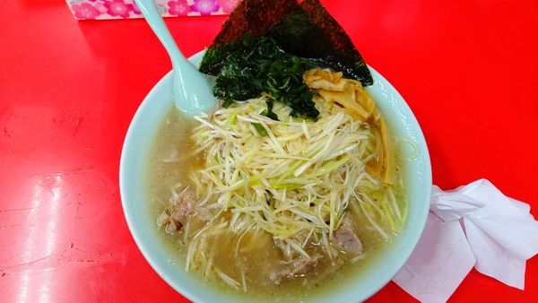 「ネギラーメン油少な目麺バリ硬+ネギ増」@ラーメンショップ 結城東店の写真