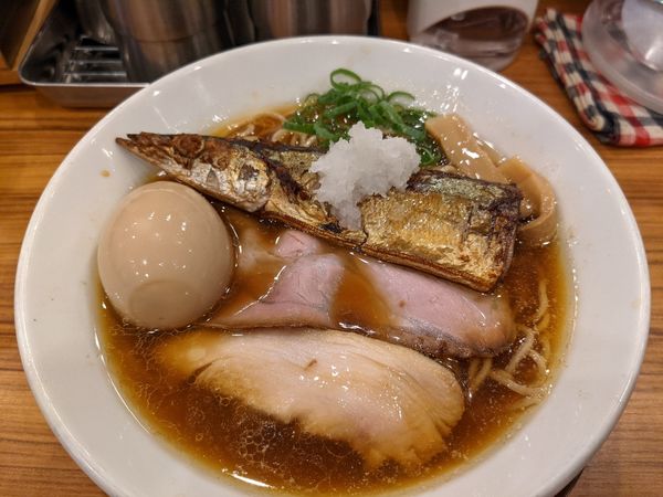 「限定朝ラー　秋刀魚」@中華そば ココカラサキゑの写真