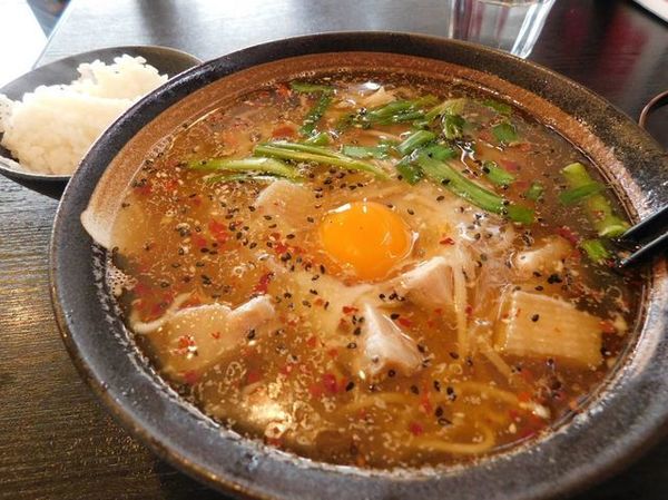 「やみつきラーメン・小ライス付 ぱどのクーポンで¥700」@らーめん 一真堂の写真