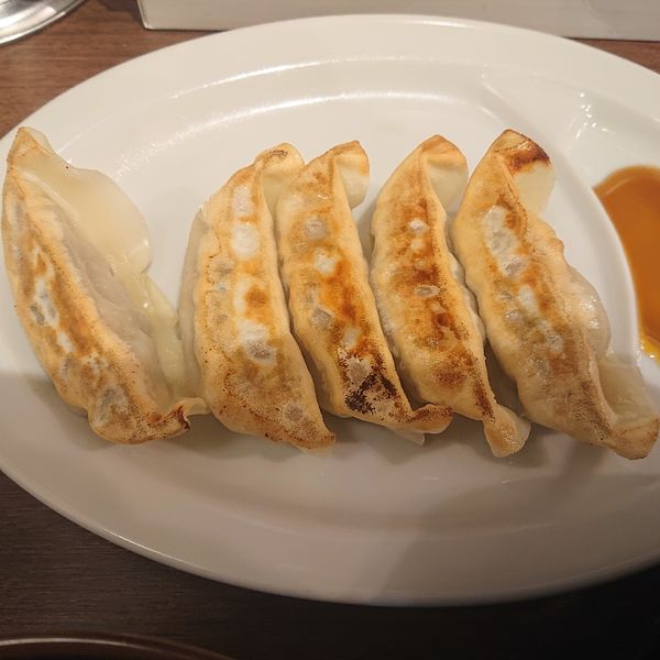 「塩ラーメン720円、肉汁餃子290円、ライス100円」@四谷商店の写真