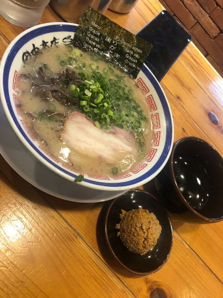 「ラーメン＋アカオニ」@博多長浜らーめん 田中商店の写真