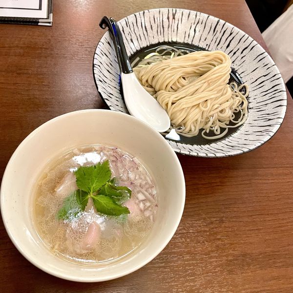 「【限定5〜10食】真鯛の塩つけ麺 (昆布水) ￥1100」@武蔵ノ麦穂の写真