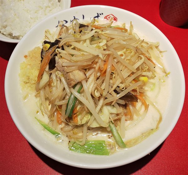 「濃厚タンメン+ライス」@濃厚タンメン かめしげの写真