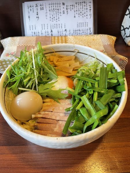 「こってり 汁なし（大盛り&味玉&ニラ）」@麺屋 旬の写真