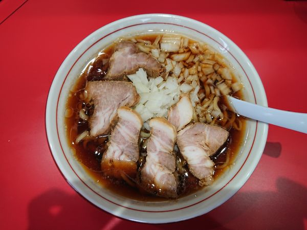 「竹岡式ﾗｰﾒﾝ ￥680(中盛200g)＋小ﾗｲｽ￥ 20」@竹岡式ラーメン 世良の写真