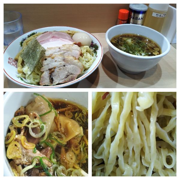 「限定C手揉みつけそばチャーシュー増しワンタン1個➕特盛」@手揉み中華そば 中村の写真