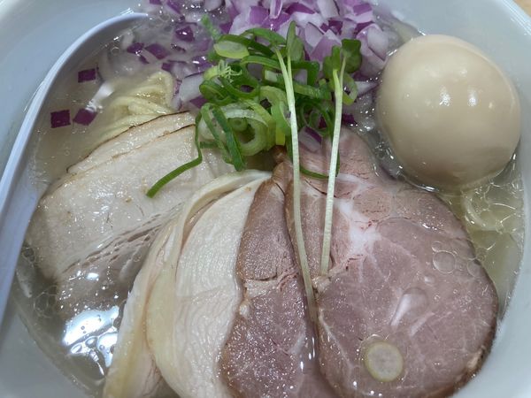 「特製貝麺(大)＋玉ねぎ」@貝麺みかわの写真