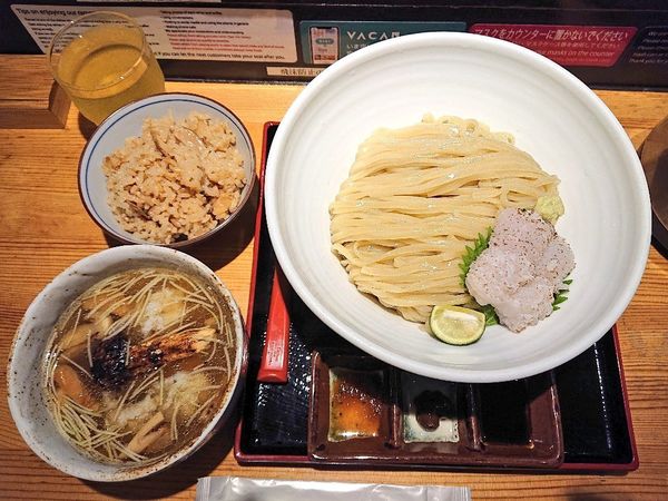 「創作塩つけ麺「鱧と松茸」、松茸ごはん」@ラーメン 巌哲の写真