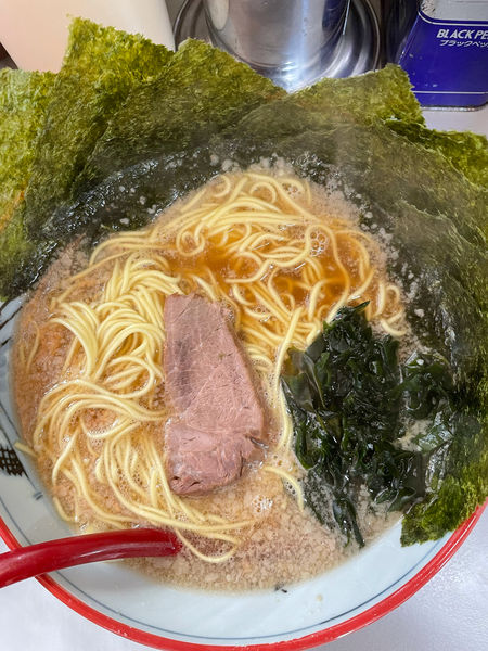 「ラーメン中のりトッピング固め脂多め」@ラーメンショップ 122号騎西店の写真