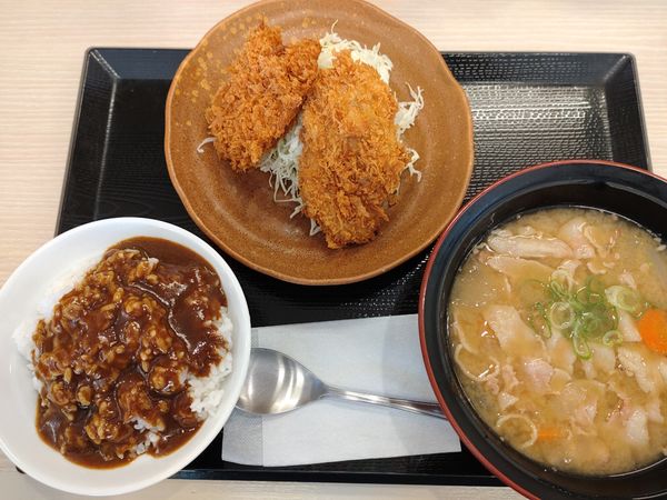 「ちょいがけカレー　＋９９円　※」@かつや 埼玉八潮店の写真