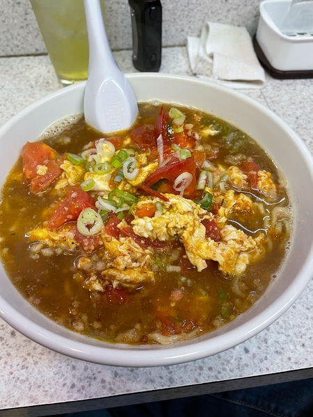 「トマト玉子麺」@王ちゃんラーメンの写真