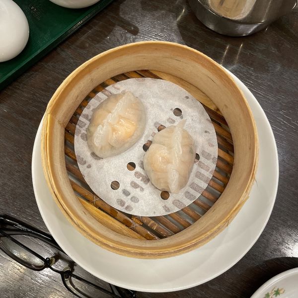 「干し貝柱入り蒸しぎょうざ(瑶柱鳳冠餃)」@菜香新館の写真