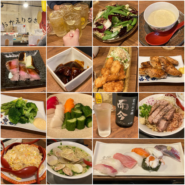 「【おまかせSP】おつまみ8種＋‪ラーメン2種＋チャーハン＋握り鮨」@立ち呑み居酒屋 金町製麺の写真