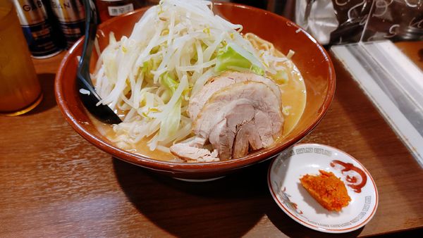 「麺増し・大・味噌山・旨辛くん（ヤサイアレ）￥１１３０」@豚山 大森店の写真