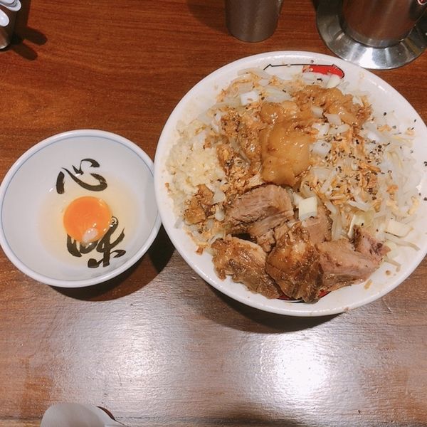 「汁無しそば」@ラーメン 雷 東京本丸店の写真