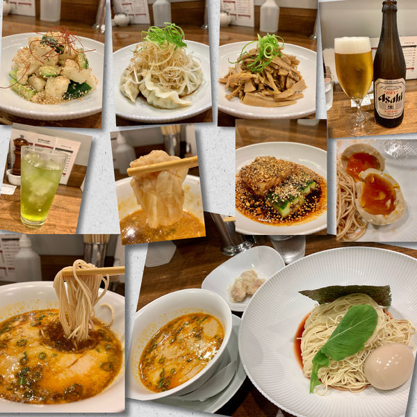 「担々つけ麺1000円＋🍺色々」@創作麺工房 鳴龍の写真