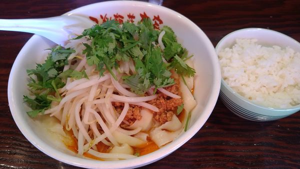 「汁なし麻辣刀削麺¥750+小ライス¥100-」@刀削麺荘 唐家 秋葉原店の写真