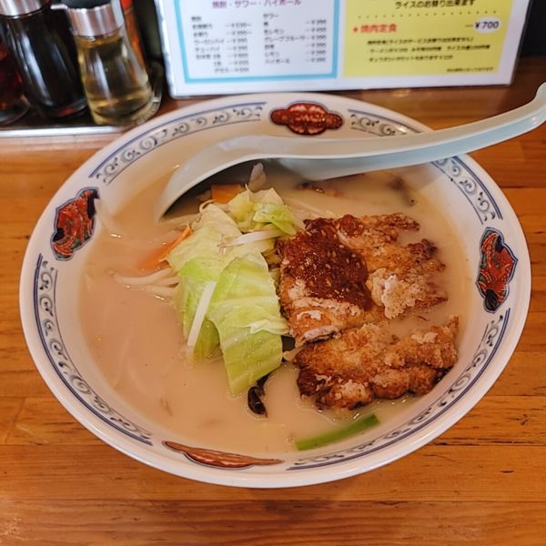 「ランチ🅰️セット 特製ちゃんぽん 半ライス 餃子2個」@すぱいすの写真