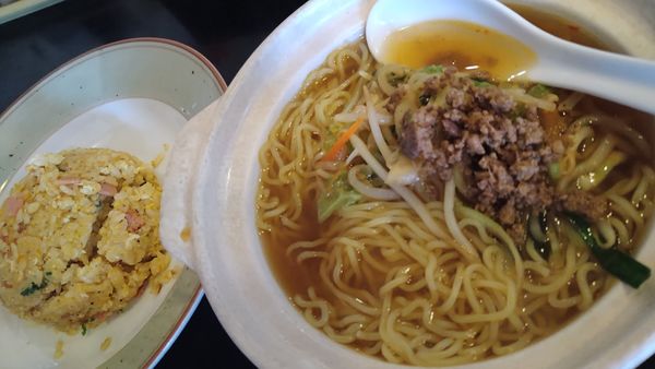 「チャーハン、ラーメン」@野菜ラーメン 喜楽亭の写真
