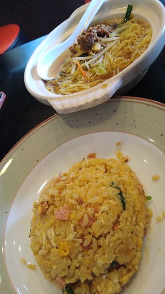 「チャーハン・ラーメン」@野菜ラーメン 喜楽亭の写真