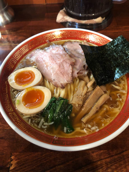 「特製醤油（平打ち麺）」@麺処 懐やの写真