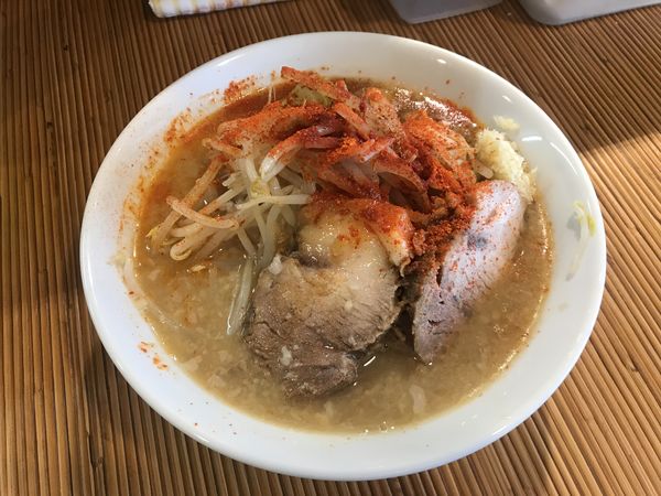 「ふと麺小 700円 あじめ胡椒 100円」@三代目 溝口屋の写真