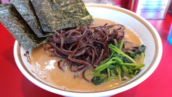 「【昼】ラーメン（並）+きくらげ」@ラーメン濱野家の写真