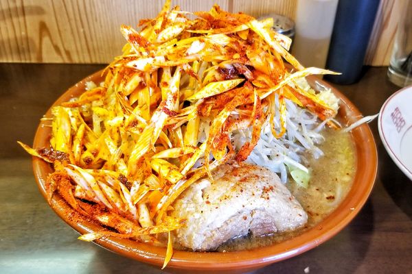 「ラーメン　大盛り2」@自家製麺 まさきの写真