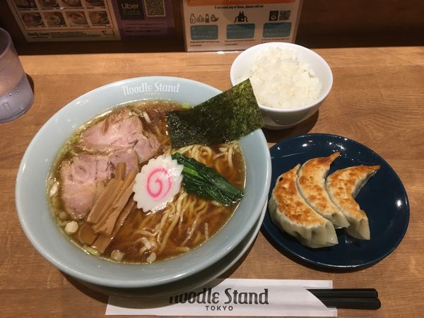 「TOKYO中華そば＋ランチセット (餃子＋ライス)」@Noodle Stand Tokyoの写真