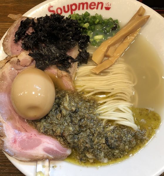 「牡蠣塩らぁ麺650円➕味玉100円」@Soupmenの写真